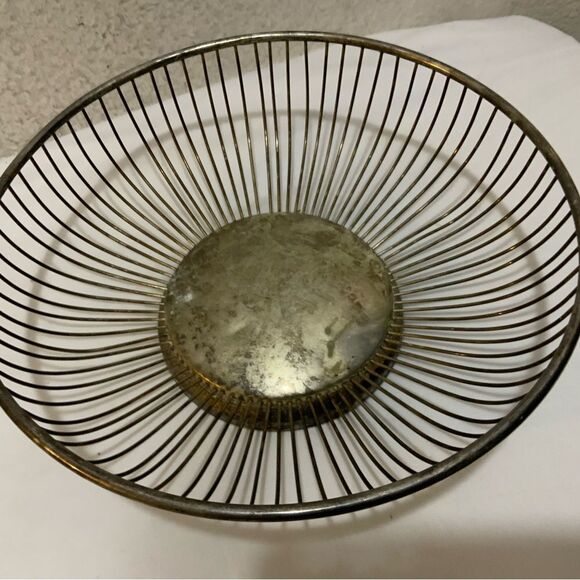 Vintage Leonard silver plate basket thanksgiving, bread basket Hong Kong - Picture 5 of 6